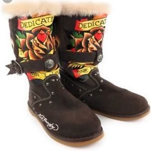 COPY - Ed Hardy dedication leather boots